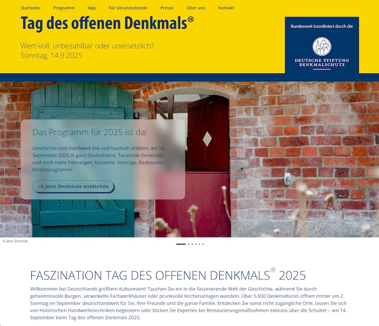 Tag des offenen Denkmals 2025